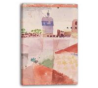 Impression sur toile Paul Klee - Hammamet (Tunisie) et leur mosquée (1914)
