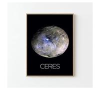 Impression Sur Toile Peinture 1 Pièces Affiche De Voyage Spatial Planètes Art Mural Le Soleil Callisto Ceres Mars Mercure Neptune Pluton Uranus Vénus Toile Imprimée Décoration De Maison(C,30x40)