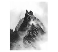 Impression Sur Toile Peinture Affiche De Haute Montagne Enneigée, Impression Sur Toile, Décoration De Salon, Villa(O,30x40cm)