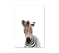 Impression sur Toile Peinture Affiches Et Impressions Nordiques Éléphant Zèbre Girafe Panda Koala Animaux Art Mural Toile Peinture Murale Photos Bébé Enfants Chambre Décor(Ré,30x40cm)