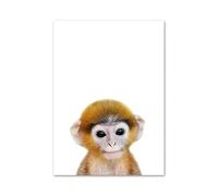 Impression sur Toile Peinture Affiches Et Impressions Nordiques Éléphant Zèbre Girafe Panda Koala Animaux Art Mural Toile Peinture Murale Photos Bébé Enfants Chambre Décor(H,40x60cm)
