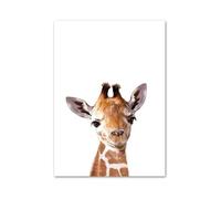 Impression sur Toile Peinture Affiches Et Impressions Nordiques Éléphant Zèbre Girafe Panda Koala Animaux Art Mural Toile Peinture Murale Photos Bébé Enfants Chambre Décor(E,40X50cm)