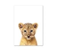 Impression sur Toile Peinture Affiches Et Impressions Nordiques Éléphant Zèbre Girafe Panda Koala Animaux Art Mural Toile Peinture Murale Photos Bébé Enfants Chambre Décor(M,40x60cm)