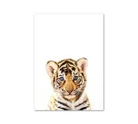Impression sur Toile Peinture Affiches Et Impressions Nordiques Éléphant Zèbre Girafe Panda Koala Animaux Art Mural Toile Peinture Murale Photos Bébé Enfants Chambre Décor(L,40X50cm)