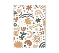 Impression Sur Toile Peinture Affiches Et Imprimés D'animaux Mignons, Lettres, Amour, Herbe, Feuilles, Soleil, Peinture Sur Toile Pour Décoration Murale De Chambre D'enfant(UNE,40x60cm)