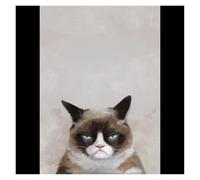 Impression Sur Toile Peinture Impressions Sur Toile Représentant Un Mème Drôle De Chien, Canard Et Chat,Images D'animaux Mignons, Décoration Murale Amusante Pour La Maison(J,40x60cm)