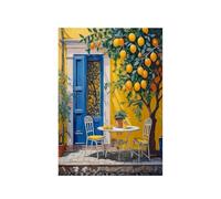 Impression Sur Toile Peinture Paysages Italiens, Citronniers, Affiche, Peinture Sur Toile Moderne, Style Cottage, Pour Décoration Murale, Maison, Chambre(B,50x70cm)