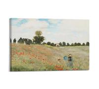 Impression sur toile Peintures de Claude Monet (coquelicots, 1873) - Décoration murale pour salon - 50 x 75 cm