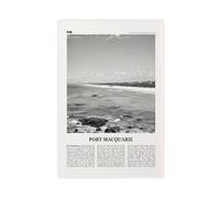 Impression sur toile Port Macquarie - Impression sur toile avec logo de la Nouvelle-Galles du Sud, Australie - Décoration murale pour maison, bar, restaurant, garage, café - 30 x 45 cm