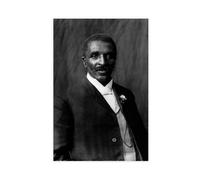 Impression sur toile portrait de George Washington Carver - Décoration murale décorative pour chambre à coucher, bureau, chambre à coucher, bureau - 30 x 45 cm