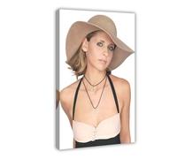 Impression sur toile Portrait de l'actrice intellectuelle Sarah Michelle Gellar - Décoration pour chambre à coucher, bureau, chambre - Cadeau - 20 x 30 cm