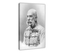Impression sur toile portrait de l'empereur François-Joseph - Décoration murale moderne pour chambre à coucher - 50 x 75 cm