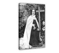 Impression sur toile portrait de Sainte Thérèse de Lisieux - Art mural moderne pour chambre à coucher - 30 x 45 cm
