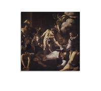 Impression sur toile - Portrait d'étude Caravage - Martyre de Saint Matthieu - Impression sur toile - Décoration d'intérieur moderne - 40 x 40 cm