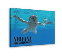 Impression sur toile pour album de musique American Rock Band Nirvana Nevermind - Décoration murale pour salon, chambre à coucher - 20 x 30 cm