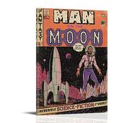 Impression sur toile pour album de musique Kid Cudi Man On The Moon - Poster de bande dessinée pour décoration de chambre à coucher - 30 x 45 cm