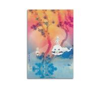 Impression sur toile pour album de musique Kids See Ghosts - Impression artistique sur toile - Pour salon, décoration d'intérieur - 40 x 60 cm - Style 10