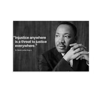 Impression sur toile pour chambre à coucher, hommage au Dr. Martin Luther King Jr. Décoration murale sans cadre 30 x 45 cm