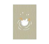 Impression sur toile pour chambre d'enfant Motif oie rayée vert sauge 40 x 60 cm