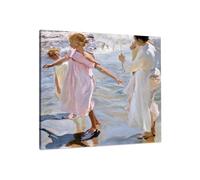 Impression sur toile prête à accrocher Fine Art Joaquín Sorolla y Bastida Time for a Bathe, Valencia