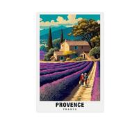 Impression sur toile Provence France pour chambre à coucher, bureau, chambre, cadeau 30 x 45 cm