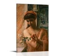 Impression sur toile Psyche in The Temple of Love par Edward John Poynter - Décoration murale moderne pour salon, salle de bain, chambre à coucher - 30 x 45 cm