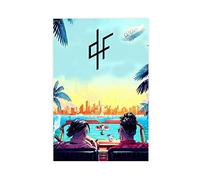 Impression sur toile Rap Music PNL 91s - Décoration murale pour salon, chambre à coucher - Sans cadre - 30 x 45 cm