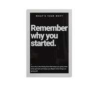 Impression sur toile « Remember Your Why Goals Seize The Day » - Décoration d'intérieur pour salon, chambre à coucher, salle de bain, bureau - 50 x 75 cm