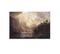 Impression sur toile représentant Albert Bierstadt « Among The Sierra Nevada » - 60 x 90 cm