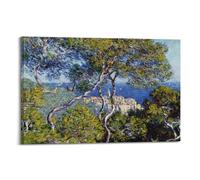 Impression sur toile représentant Claude Monet (Bordighera) pour salon, chambre à coucher, 50 x 75 cm