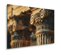 Impression sur toile représentant des chapitres finement ciselés racontant des histoires en pierre Format : 80 x 60 cm XXL Impression d'art sur châssis Décoration de salon