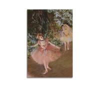 Impression sur toile représentant des danseurs sur le plateau d'Edgar Degas-30 x 45 cm