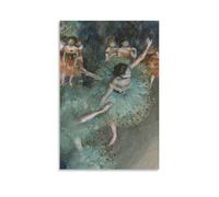 Impression sur toile représentant Edgar Degas Danseuse verte (20 x 30 cm)
