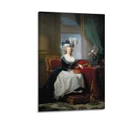 Impression sur toile représentant Elisabeth Vigee Le Brun peintre - Portrait de Marie-Antoinette - 60 x 90 cm