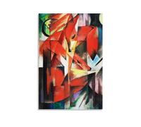 Impression sur toile représentant Franz Marc - Œuvres de peintres célèbres (Le renard) - 60 x 90 cm