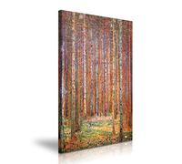 Impression sur toile représentant Gustav Klimt Tannenwald I 1901 Forêt 50 x 76 cm