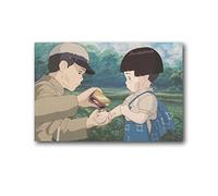 Impression sur toile représentant la tombe des lucioles Studio Ghibli - 40 x 60 cm