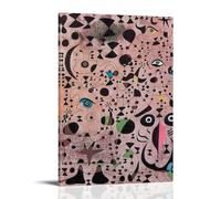 Impression sur toile représentant le bel oiseau révélant l'inconnu à une paire d'amoureux par Joan Miro - Impression sur toile - Décoration moderne pour chambre à coucher - 20 x 30 cm
