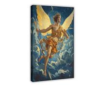 Impression sur toile représentant le dieu grec Hermes - Décoration murale pour salon, chambre à coucher - 20 x 30 cm