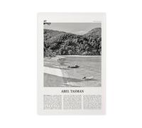 Impression sur toile représentant le parc national d'Abel Tasman, paysage de la ville de Nouvelle-Zélande, noir et blanc, décoration murale esthétique pour chambre, bureau, 50 x 75 cm