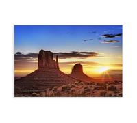 Impression sur toile représentant le parc national du désert de l'Arizona, Monument Valley, affiche de voyage, décoration murale moderne pour salon, chambre à coucher (40 x 60 cm)