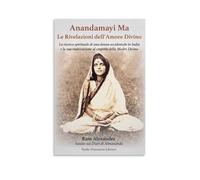 Impression sur toile représentant le Saint Anandamayi Ma du Bengale indien - Décoration murale - 30 x 45 cm