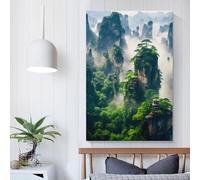 Impression sur toile représentant le Temple du Rocher, décoration murale, idéal pour la chambre, la cuisine, un anniversaire, un mariage, une épouse ou un mari, 20 x 30 cm
