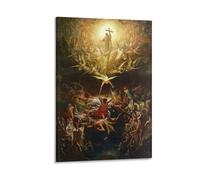 Impression sur toile représentant le triomphe du christianisme sur le paganisme Gustave Dore (50 x 75 cm)