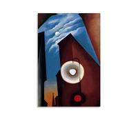 Impression sur toile représentant New York et lune de Georgia O'Keeffe - 50 x 75 cm
