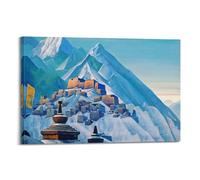 Impression sur toile représentant Nicholas Roerich - Décoration murale pour salon, chambre à coucher - 50 x 75 cm