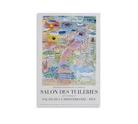 Impression sur toile représentant Paris et la Tour Eiffel - Raoul Dufy - Décoration murale d'intérieur moderne - 20 x 30 cm