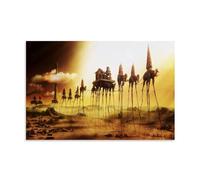Impression sur toile représentant Salvador Dali - Œuvres de peintres célèbres (Les éléphants) - Décoration d'intérieur - 50 x 75 cm