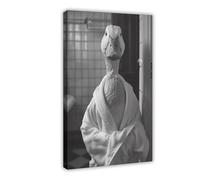 Impression sur toile représentant un canard dans un peignoir, décoration murale pour salon, chambre à coucher, 60 x 90 cm