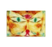 Impression sur toile représentant un chat et un oiseau par Paul Klee - 30 x 45 cm
